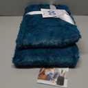 Everlasting Comfort Soft & Comfortable Teal Faux Fur Throw Blanket for Couch - (50"x65") Minky & Fluffy Fall Blankets & Throws, Plush Fuzzy Cover for Bed, Sofa & Living Room - Cozy Home Decor