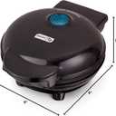 Dash Mini Maker Grill - Compact & Indoor Electric Grill - Efficient & User-Friendly Device with Nonstick Surface - Quick Heat-Up System - Easy-to-Clean & Store - Black (4 Inch Cooking Surface)