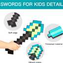 4 Pack Kids Game Role-Play Toy Weapon Set-Sword Axe Pickaxe and Shovel,Perfect Toy Weapons Gift for Halloween Christmas and Parties