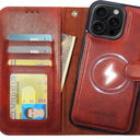 Case Wallet for iPhone 16 Pro Max Wallet Case, Detachable Leather Cover with Card Holder, Strong Magnetic Compatible with MagSafe Wireless Charging, Kickstand Shockproof Cover 6.9 inch, Brown
