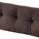 downluxe Indoor Bench Cushion for Indoor Furniture, Non-Slip Tufted Overstuffed Textured Foam Bench Seat Cushion, 48" X 16" X 4", Brown, 1 Pack