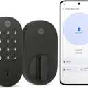 Yale Matte Black Keyed Deadbolt Smart Lock with Google Matter, YRD510-MT1-BLK