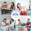 Wearable Hooded Blanket, Soft Hooded Cloak Hoodie Blanket for Women, Adults, Hoodie Blankets Gifts for Mother's Day (Blue)