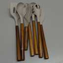 Silicone Cooking Utensil Set,Umite Chef 8-Piece Kitchen Utensils Set with Natural Acacia Wooden Handles, Silicone Kitchen Gadgets and Spatula Set for Nonstick Cookware - Khaki