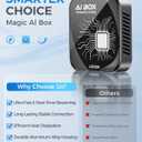 2026 Upgraded 3 in 1 Wireless CarPlay Adapter,Enhanced Cooling Fan,AI Magic Box Video Player for Apple iPhone&Android, Built-in Net-Flix YouTube Tiktok with 5.8GHz WiFi USB TF Card for OEM CarPlay Car