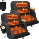 DEKEMASTER Heated Stadium Seats for Bleachers with Back Support Exclusive Sofa Style Design with Extra Thick Back and Cushion, 23inch Bleacher Chairs, 6 Reclining Positions for Sport Events Camping
