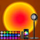 Upgraded Sunset Lamp Projector with APP Control, Endless Color Changing Led Lamp Night Light, Mood Lighting Sunlight Sunset Lamps for Bedroom Decor/Room Decor/Living Room/Christmas Gifts/Party