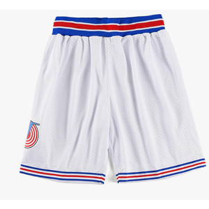Mens Basketball Shorts Space Movie Short Sport Pants for 90s Hip hop Party Clothing White M