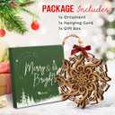 2 x Music Note Christmas Ornament 2025 - Music Gifts for Men and Women, Holiday Musical Gift Ideas for Lovers, Teachers, Musicians, Friends, Family - 2-Layered Wooden Ornaments