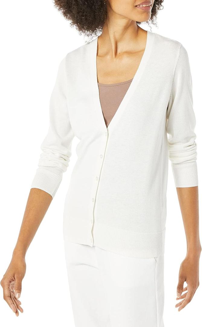Amazon Essentials Women's Lightweight V-Neck Cardigan Sweater (Large)
