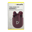 Acoustix True Wireless AudioBuds+, Burgundy