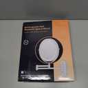 Rechargeable Wall Mounted Lighted Makeup Vanity Mirror 8 inch 1X/20X Magnifying Bathroom Mirror with 3 Color Lights, Double Sided with Dimmable LED Lights, Extended Arm 360° Swivel Extension Mirror