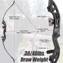 Recurve Bow for Beginners, 30/40lbs – 51" Ambidextrous Training Bow Kit, Lightweight Beginner Archery Set for Target Shooting for Adults