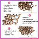 8Packs Curly Crochet Hair Boho Ocean Wave Crochet Hair 12Inch Pre Looped Crochet Hair for Black Women Pre Twisted Bench Curl Crotchet Hair(P27/33, 12inch)