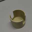 Zoeeker Ceramic Dish Sponge Holder, Sponge Caddy for Kitchen Sink Brush Organizer Scrub Dish Rack for Scrubbers, Bathroom, Sink, Yellow (Barrel-Type)