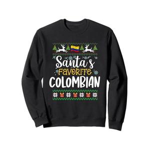 Santa's Favorite Colombian - Colombia Ugly Christmas Sweater Sweatshirt, Size XL