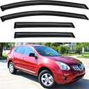 Window Visors Rain Guards for 2009 2010 2011 2012 2013 Nissan Rogue, Out-Channel Window Vent Wind Deflectors Visors Shades for 2014 2015 Rogue Select