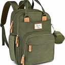 RUVALINO Diaper Bag Backpack - Multifunction Travel Back Pack Maternity Baby Changing Bags, Diaper Changing Totes, Large Capacity, Waterproof and Stylish, Baby Travel Essential, Army Green