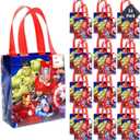 Marvel Avengers Party Favor Bags Set  24 Pack of 8" Avengers Party Goodie Bags for Kids Bulk Reusable Totes | Marvel Avengers Birthday Party Supplies