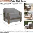 Patio Chair Covers Waterproof, Mrrihand Lounge Deep Seat Cover, Heavy Duty Outdoor Lawn Patio Furniture Covers (29" W x 30" D x 36" H - 2 Pack)