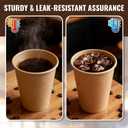 120 Pack 12 oz Disposable Paper Cups, Brown Coffee Cups Unbleached Kraft Paper, Sturdy Leak Resistant Hot/Cold Disposable Cups for Party Home Office