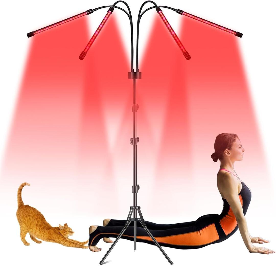 Red Light Therapy for Body Face with Stand,Infrared Light Therapy Lamp,660nm Red Light and Near Infrared 850nm for Back Pain & Muscle Recovery (Medium size)