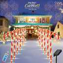 Christmas Decorations Candy Cane Lights with 8 Modes, Christmas Lights Outdoor Waterproof, Christmas Outdoor Decorations for Yard/Garden/Lawn/Tree/Pathway/Patio