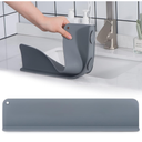 Kitchen Sink Splash Guard, Silicone Island Sink Backsplash Guard, Premium Water Splash Guard for Sink, Kitchen Sink Accessories, Grey