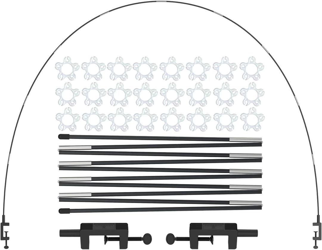 LANGXUN 12ft Black Table Balloon Arch Kit, Balloon Arch Stand Frame For Birthday Party Wedding and Graduation Decorations, Christmas Decort Baby Shower Bachelor Party Supplies