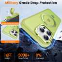 Case for iPhone 16 pro max, with Invisible Magnetic Stand, Mil-Grade Drop Protection, Non-Slip, Anti Fingerprint Anti Scratch, Shockproof Matte Phone Case (Green)