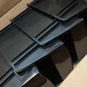 IRIS USA Extra Large Stackable Storage Bins, 6-Pack, 13"L x 10"W x 8"H, |Made in USA|, Plastic Open Front Shelf Bin for Organizing Parts, Hardware, Tools, Supplies, Garage Shelf, Pantry - Black