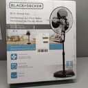 BLACK+DECKER 18-Inch Stand Fan with Pedestal Base, Height Adjustable Pedestal Fan with Remote and Touch Control Panel, Free Standing Fan with 90-Degree Oscillating and 3-Speed Settings, Black