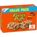 Reese's Puffs Peanut Butter & Cocoa Cereal Bars, Value Pack, 16 ct, 13.6 oz Individually Wrapped, Made with Real Peanut Butter & Cocoa, Good Source of Calcium, Perfect Treat On-The-Go, Expiration 15th of May 2027