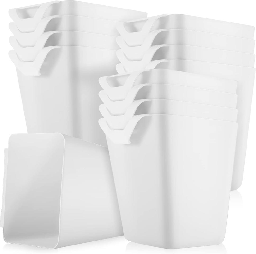 Tessco for you 8 Pack Hanging Cup Holders Multipurpose Utility Rolling Cart Accessories Craft Supplies Hanging Storage Basket Pencil Holder Makeup Container for Home Office Space Saving