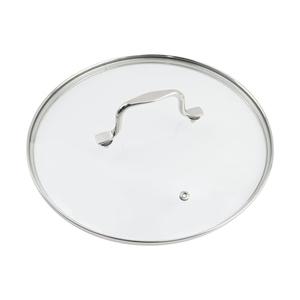 Wealrit 11 Inch Skillet Pan Lid Tempered Glass Universal Pot Lid with Stainless Steel Handle and Rim, Pot Accessories for Frying Pans, Pressure Cooker; Steam Vented Cover, Dishwasher Safe