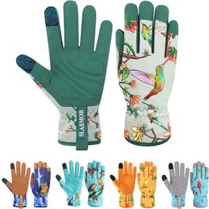 Leather-Gardening-Gloves for Women,Thorn-Proof Work-Gloves for Weeding,Digging,Planting,Pruning Yard garden Gloves, Small