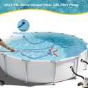 Pool Vacuum Cleaner for Above Ground and In Ground Pools,Flexible Hose with Extension Rods, Extendable Cleaning Tool (Blue)