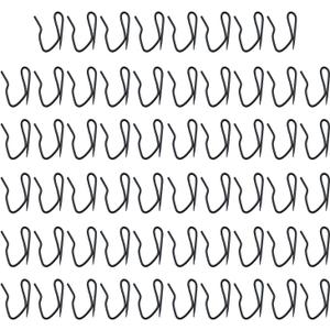 58PCS 1.2x1inch Black Metal Curtain Hooks Hardware Hanger Kitchen Bathroom Accessories