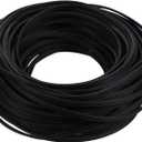 250ft Black Window Screen Spline 0.125 Inch Screen Door Retainer Spline Hollow Serrated Rubber Cord Repair Spline for Repairing & Installing Window and Door Screens