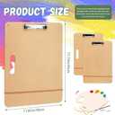 2 x TKOnline 2 Pack 11.8x17.7 Drawing Boards, Sketch Boards with Sturdy Clip and Rubber Bands, Portable Art Clipboard for Classroom, Drafting and Studio Drawing