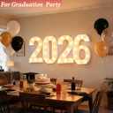Graduation Decorations 2026, Larger 12.6in Tall 2026 Marquee Light Up Numbers Graduation Party Decor, LED Number Lights Class of 2026 Party Supplies for High School Senior College -Warm White