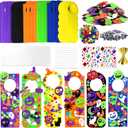 24 Set Halloween Craft Kits for Kids, DIY Halloween Doorknob Hanger Decorations Fall Arts & Crafts Supplies, Halloween Pumpkin Bat Ghost Monster Foam Stickers for Classroom Party Favors Activities (Classic)