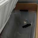 IRIS USA 6-Pack 54 Quart Stackable Storage Bins with Lids [Made in USA] - Everyday Organizer Latching Clear Plastic Organization Containers Closet Bedroom Shelving Units Home Storage - Clear/White