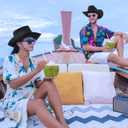JaGely 15 Pcs Straw Cowboy Hats Wide Brim Summer Hat Women Men Country Accessories for Western Themed Party Concerts Birthday