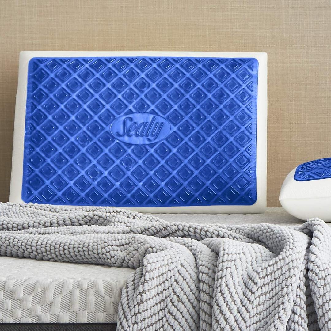 Sealy SealyChill Gel Memory Foam Pillow, Standard (Pack of 1), Size 24" x 16"
