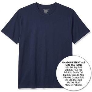 Amazon Essentials Men's Big & Tall Short-Sleeve Crewneck T-Shirt – Soft Cotton Blend Casual Everyday Tee (Size US 6XL Big Tall, Navy)