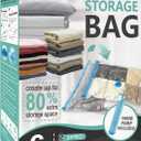 Cozy Essential Vacuum Storage Bags, Compression Space Saver Bags for Clothes, Comforters, Blankets, Pillow, Bedding, Sealer Clothing Storage,6 Combo