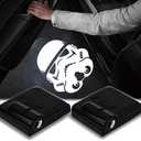2pcs 3D Magnetic Car Door Step LED Welcome Logo Shadow Ghost Light Projector Lamp fits All Car Models (Helmet2) by DmStore