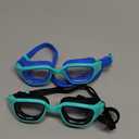 Vvinca Kids Swim Goggles, Swimming Goggles for Toddlers Kids 3-14 Anti-Fog UV Protection No Leak Pool Glasses for Boys Girls (08-black Blue Green& Black Green)