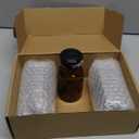 Lab Glass Reagent Bottle,Wide Mouth Glass Storage Bottle with Ground Stopper,Decorative Bottles/Vase (Amber, 3 * 125ML)